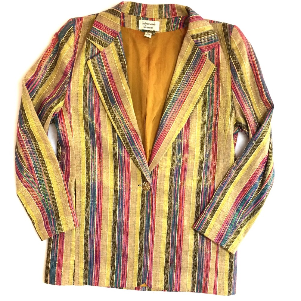 Vintage Giancarlo Ferrari oversized blazer single breasted jacket - Picture 6 of 8